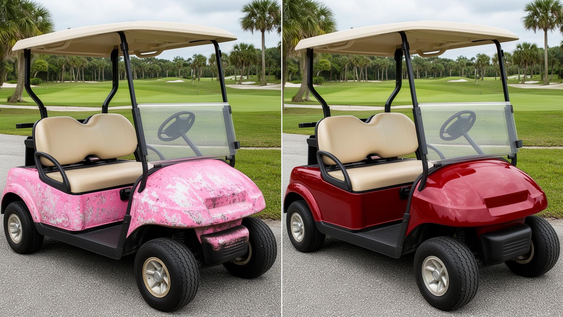 Restored golf carts example
